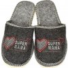 Dámske sivé papuče SUPER MAMA