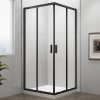 POLYSAN EASY BLACK 80 x 80cm sprchový kút štvorcový, profil čierna mat, sklo číre, EL5215B
