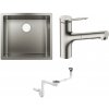Súprava nerezový drez Hansgrohe S 71 43427800, kuchynská batéria Hansgrohe Zesis M33 74800800, 43921800