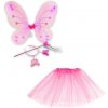 Kostým motýlia víla s krídlami svetloružový