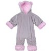 ESITO Zimní kojenecký overal Minky Teddy bílá