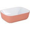 Elita Reni umývadlo 45.5x32.5 cm obdĺžnik pultové umývadlo biela-ružová RE040460896100