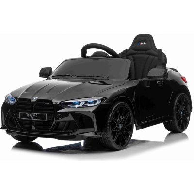 Beneo Elektrické autíčko BMW M4, čierne, 2,4 GHz dialkové ovládanie, USB / Aux Vstup, odpruženie, 12V batéria, LED Svetlá, 2 X MOTOR, ORIGINAL licencia
