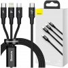 Baseus CAMLT-SC01 Rapid Series 3v1 USB-C (Micro USB/Lightning/USB-C) PD 20W, 1,5m, černý