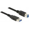 Delock Kabel USB 3.0 Typ-A samec > USB 3.0 Typ-B samec 2,0 m černý