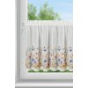 Vitrážová záclona ROZALIE z etamínu zdobená potlačou kvetov a čipkou 150 x 60 cm-HF-468478