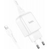 Cestovná nabíjačka HOCO USB + kábel pre Lightning 8pin 2A N2 Vigor biela