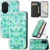 Peňaženkové kožené puzdro COLORFUL na Huawei Nova 10 – Smaragdová