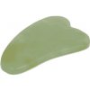 Jadeitový masážny kameň Gua Sha v tvare srdca zelený, 7 cm