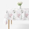 Goldea hranatý obrus 100% bavlnené plátno deluxe - nežné ruže 140 x 220 cm