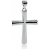 Strieborný prívesok hladký lesklý kríž