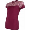 Dámske tričko kr.rukáv SENSOR MERINO IMPRESS lilla/pattern M