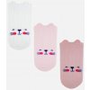 Noviti Dojčenské ponožky Mačička, páry biela/ružová/losos