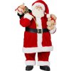 Dekorácia MagicHome Vianoce Santa s darčekmi a medvedíkom červený 46 cm