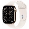 Apple Watch Series 11 Cellular 46 mm Zlatý titán so svetlo červeným športovým remienkom M/L MFD64WF/A