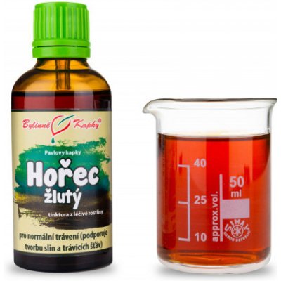 Bylinné kapky Horec žltý bylinné kvapky tinktúra 50 ml