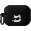 Karl Lagerfeld 3D Logo NFT Choupette Head Silikónové Puzdro pre Airpods Pro 2 Black