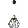 Light Home Závesné svietidlo Nuvola 5, 1x čierne drôtené tienidlo, lp, g