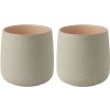 Stelton Šálka EMMA 220 ml, sada 2 ks, ružová farba, kamenina