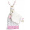 Doudou et Compagnie Paris plyšový zajačik s muchláčikom 10 cm ružová