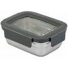 NAVA Dóza na potraviny 0,6 l MISTY 16,7 x 12,3 x 5,3 cm, nerez / veko okienko, plast