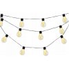 Garden Line Solární LED světelný řetěz Stripes 3,8 m černý/teplá bílá