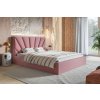 RIBAN Čalouněná postel Slim 3 box 140x200 Dřevěný rošt