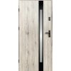 Vchodové dvere oceľové Temidas P55 90 Ľ sivé otváranie von