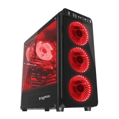 Genesis IRID 300 RED MIDI (USB 3.0), 4 Fan , Illuminating Red Light