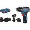 Skrutkovač GSR 12V-35 FC BOSCH 2x3,0Ah 4v1 L-BOXX