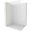 Mexen Kioto L, sprchová zástena Walk-In 120 x 200 cm, 8mm sklo námraza, zlatý matný profil, 800-120-103-55-30