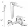 MEXEN/S - Alexa DQ62 Set umývadlové a vaňové batérie s príslušenstvom, chróm 71213DS62-00