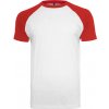 Build Your Brand Pánske tričko Raglan Contrast Tee BY007 MulticolouČervená Biela/Červená XL