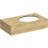 Kompaktná doska pod umývadlo so zapusteným umývadlom vpravo Intedoor TRENTA Compact dub dĺžka 90 cm až 160 cm x 50 cm S výrezom