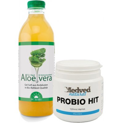 AKCIA Aloe vera gel BIO 1l Dr.Jacobs a Probio HIT 60g Medveď natural