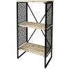 Chic Antique Prírodne čierny kovový regál s 2 drevenými policami Vence - 60*35*113 cm - Chic Antique