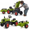 FALK Šliapací traktor 2041C Claas Arion s vlečkou a otváracou kapotou