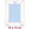Soft Plastové okno 55x75 cm, sklopné
