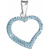 Evolution Group Strieborný prívesok s krištáľmi Swarovski modré srdce 34093 3