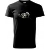 DJ sluchátka zlatá - Tričko extra veľké (5-8XL) - 5XL ( Čierna )