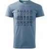 Algebra dance - Klasické pánske tričko vyššej gramáže - 2XL ( Denim )