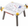 Kreatívny stôl pre deti na kreslenie Kid Creative Table Smoby s 3 odkladacími priestormi 11 doplnkov s fixkami a obrázkami 70*70*47 cm od 24 mes