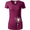 Kopretina - dole na výšku - Dámske tričko z organickej bavlny Origin (GOTS) - XS ( Fuchsiová )
