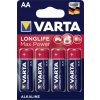 VARTA AA LONGLIFE MAX POWER LR6 1,5V 4 KS