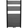 NOVASERVIS 45 x 120cm kúpeľňový radiátor rovný, stredové pripojenie, čierny, 450/1200/RS,5