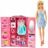 LEAN Toys 25112 Bábika s ružovou skriňou a doplnkami