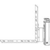 Maco spodní křídlové ložisko Pravé DT130 s ÜV 12/18-9 mm stříbrné 54710