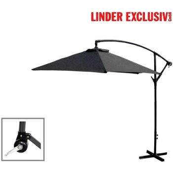 Záhradný slnečník konzolový LINDER EXCLUSIV 300 cm MC2010 Dark Grey