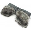 New Baby Rukávnik na kočík 2v1 s kožušinkou Graphite