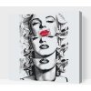Vymalujsisam.sk Maľovanie podľa čísiel - Marilyn Monroe pery Veľkosť: 50x50cm, Rám: Na plastovej doske